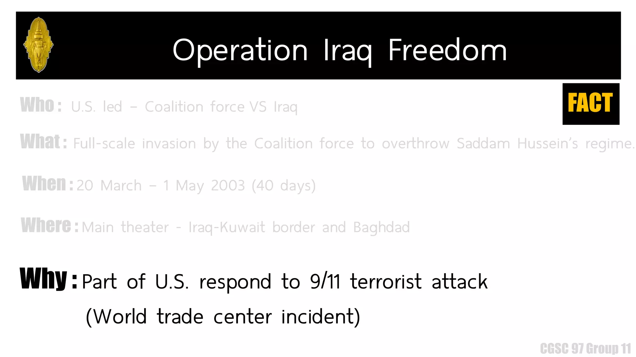 Military history : Operation Iraqi Freedom | PDF