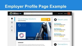 Employer Profile Page Example 
 