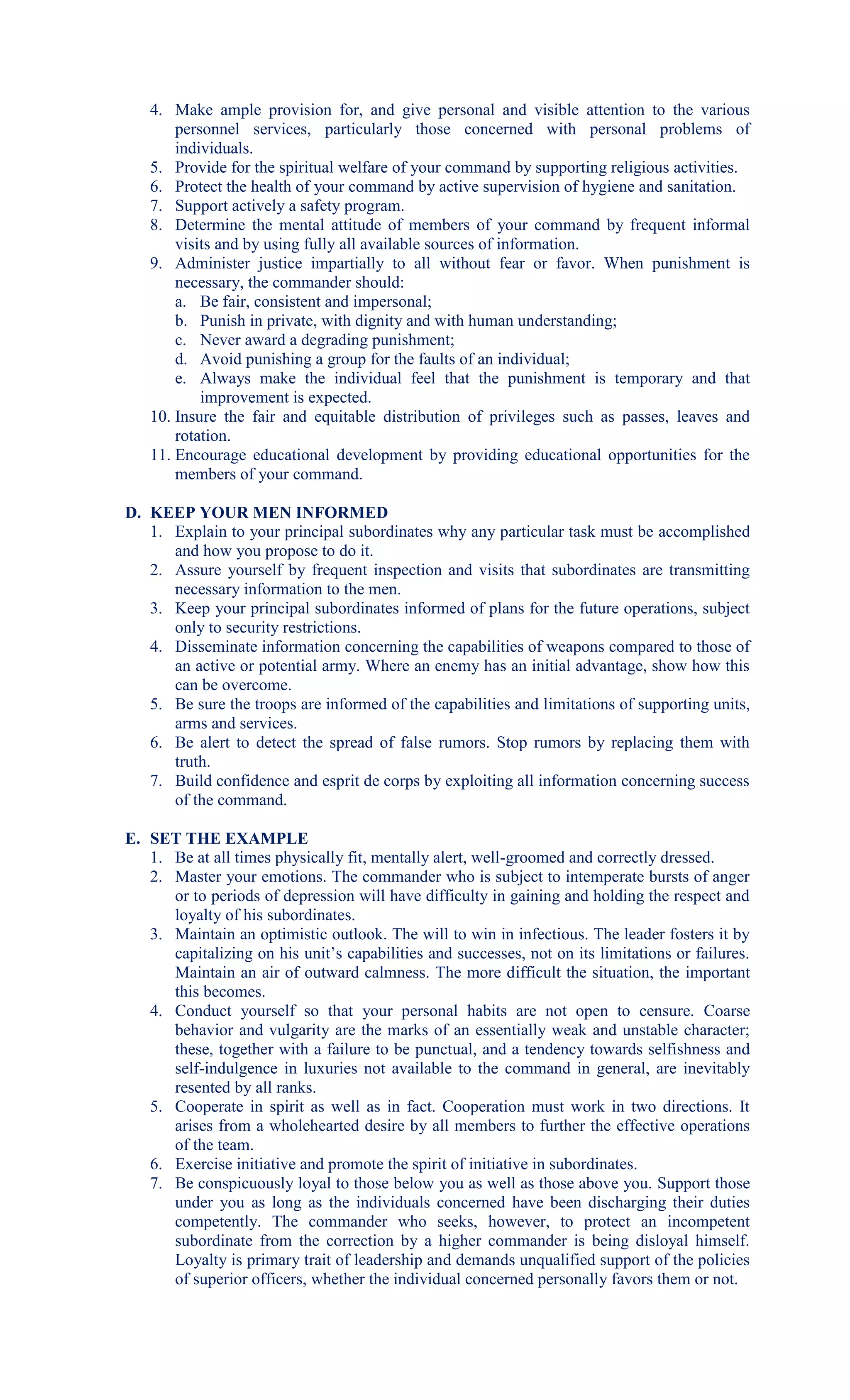 Military leadership | DOCX