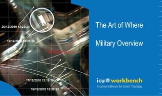 The Art of Where
The Art of Where
Military Overview
 