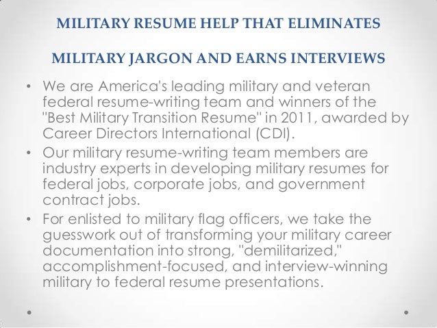 military resumes