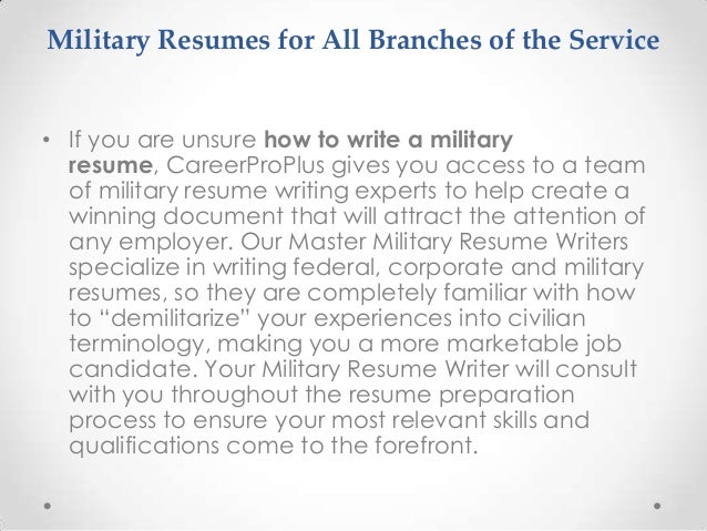 military on resumes