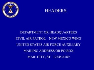 Military style correspondence | PPT