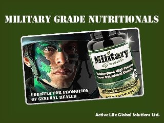 Military Grade Nutritionals
Active Life Global Solutions Ltd.
 