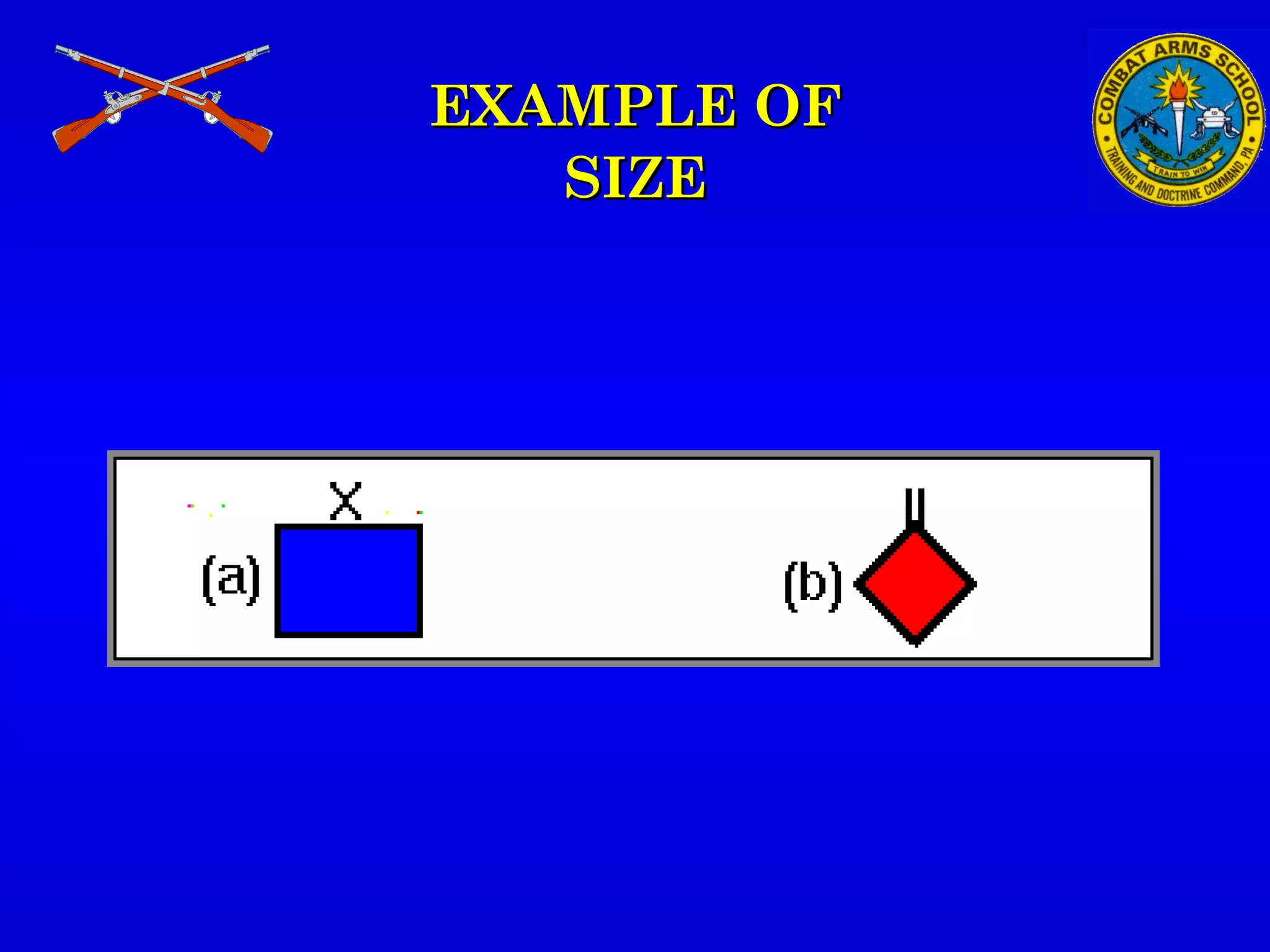 EXAMPLE OFEXAMPLE OF
SIZESIZE
 