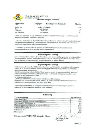 Militära vitsord Kadettskola