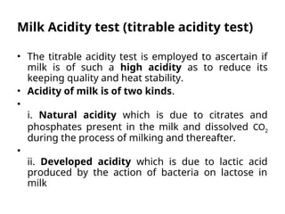Milk test for identification of pathological organism | PPT