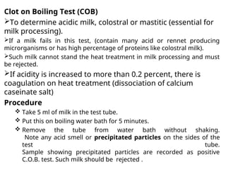 Modified Boiling Test Milk test for identification of pathological organism | PPT