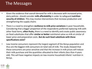 Less is more: Household milk allocation response to price change in peri-urban Nairobi