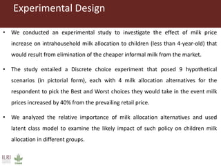 Less is more: Household milk allocation response to price change in peri-urban Nairobi