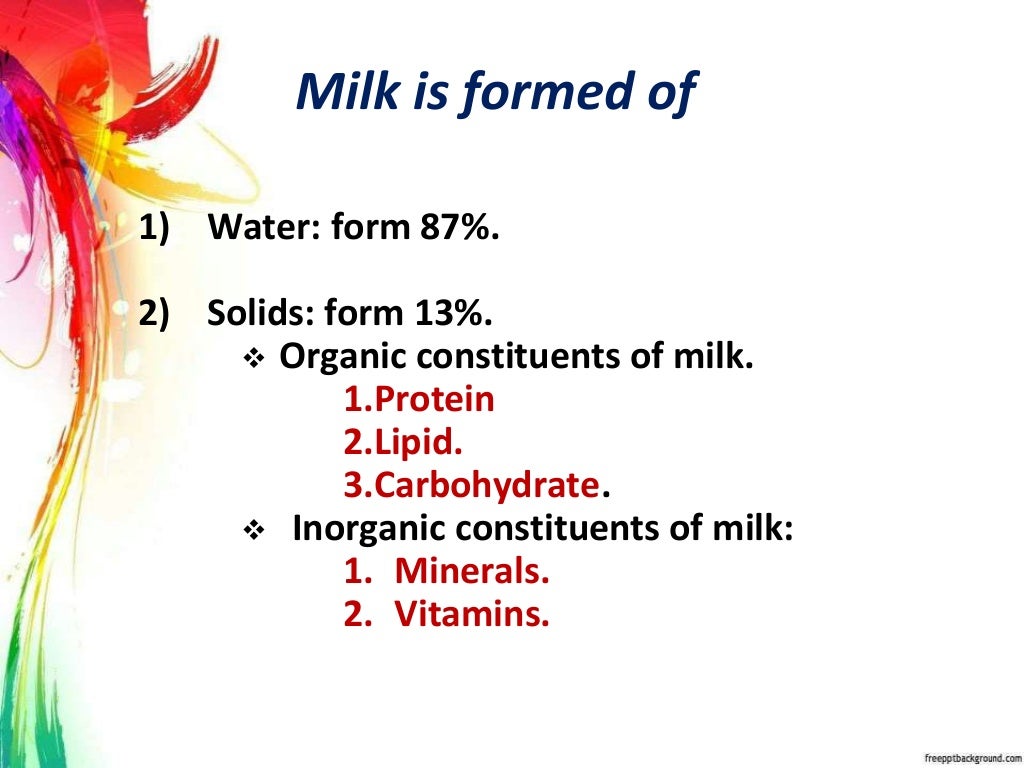 Milk composition