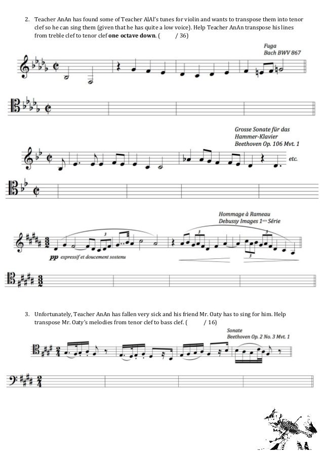 Alvin Tse and Anthony Ho Alto and Tenor Clefs Worksheet