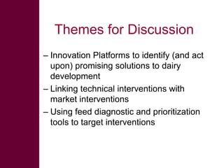 Introducing the MilkIT project and its initial results