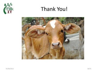 MilkIT in India: Background, current status and outlook