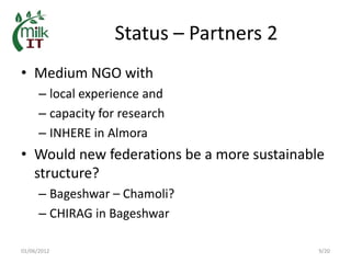 MilkIT in India: Background, current status and outlook