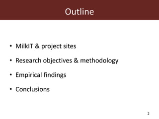MilkIT innovation platform impact assessment in India and Tanzania