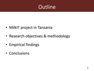 Field testing—A conceptual framework for innovation platform impact assessment: The case of MilkIT dairy platforms in Tanga region, Tanzania