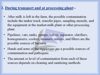 Contamination, Preservation and Spoilage of Milk and Milk Products | PDF