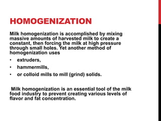 Milk processing | PPTX