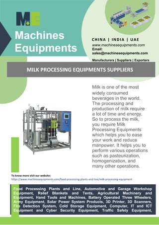 Milk Processing Equipments Suppliers.pdf