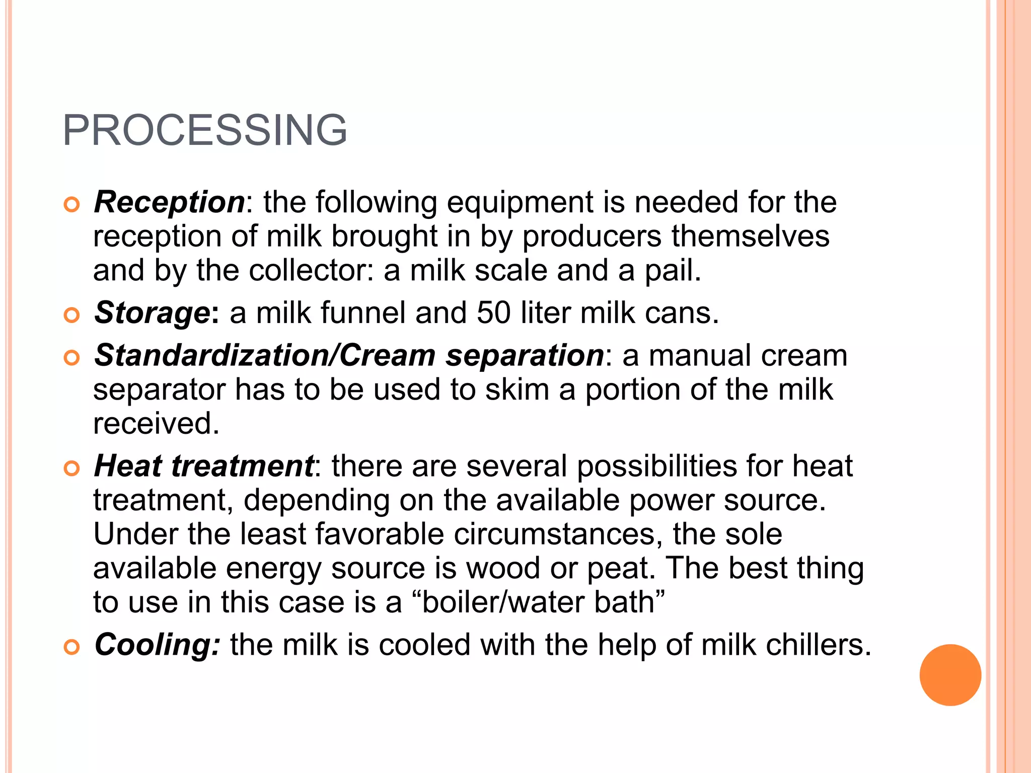 Milk processing plant | PPTX