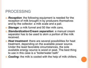 Milk processing  plant
