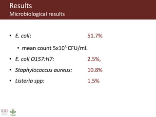 Microbiological safety of milk and processing and consumption behaviour in pastoral areas in southern Ethiopia