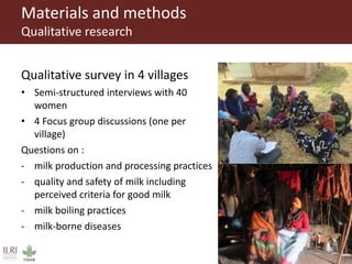Microbiological safety of milk and processing and consumption behaviour in pastoral areas in southern Ethiopia