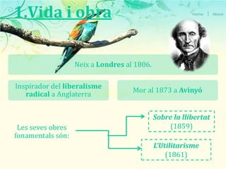 Vida i obra Sobre la llibertat (1859)Les seves obres fonamentals són:L’Utilitarisme (1861)