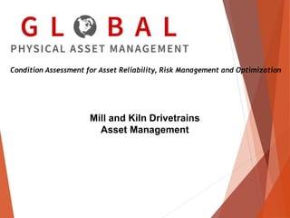 Mill and Kiln Drivetrains
Asset Management
Condition Assessment for Asset Reliability, Risk Management and Optimization
 