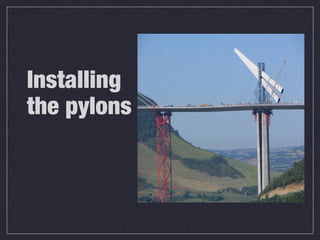 Installing
the pylons
 