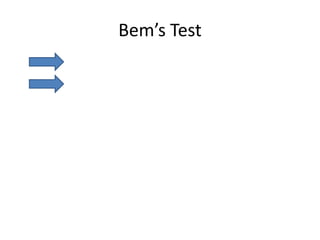 Bem’s Test
 