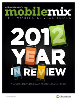 A COMPREHENSIVE LOOK BACK AT MOBILE DEVICE TRENDS




#MobileMix
Visit www.millennialmedia.com/mobile-intelligence/mobile-mix to sign up
 