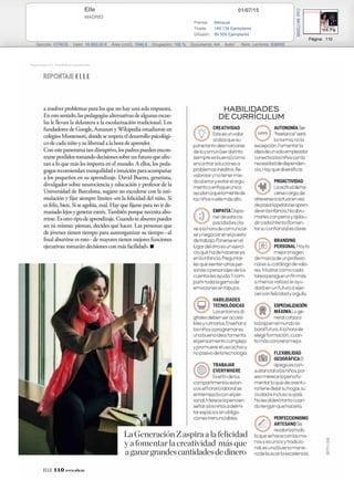 01/07/15Elle
MADRID
Prensa: Mensual
Tirada: 149.136 Ejemplares
Difusión: 99.509 Ejemplares
Página: 110
Sección: OTROS Valor: 18.900,00 € Área (cm2): 1046,9 Ocupación: 100 % Documento: 4/4 Autor: Núm. Lectores: 638000
Cód:94172595