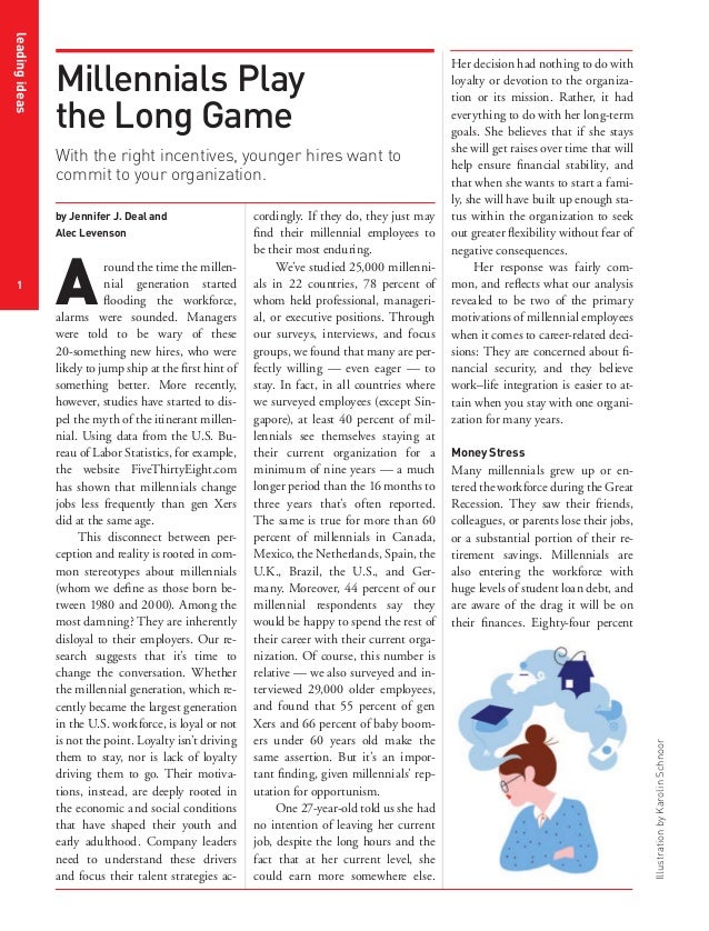 Millennials Play the Long Game