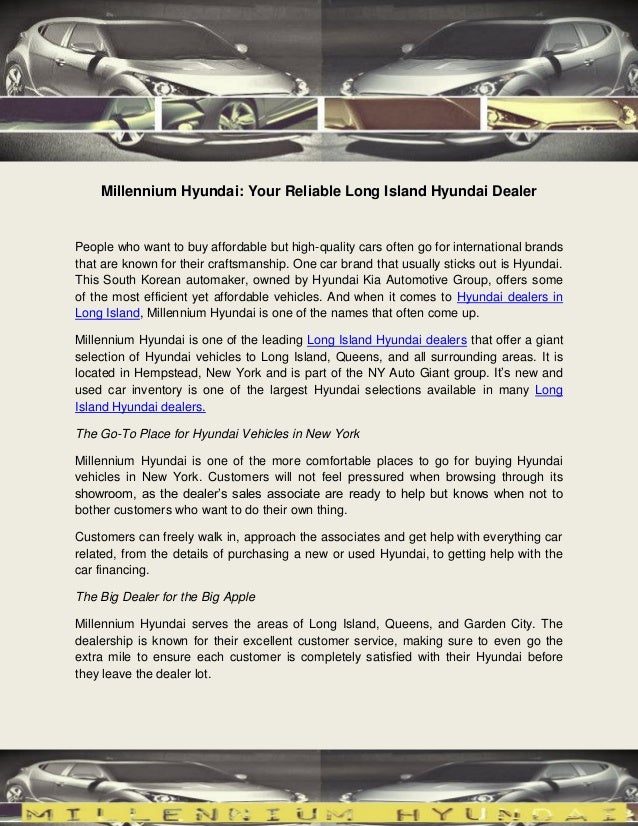 Bmw Dealers Long Island >> Millennium Hyundai Your Reliable Long Island Hyundai Dealer Bmw Dealers Long Island >> Millennium Hyundai Your Reliable Long Island Hyundai Dealer