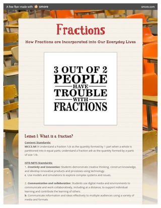 Mini Lessons on Fractions