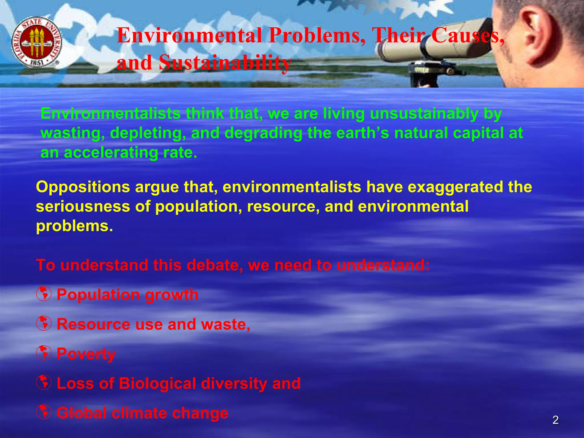 Environmental Problems and Sustainability PPT