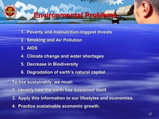 Environmental Problem Statements Environmental Problems and Sustainability | PPT