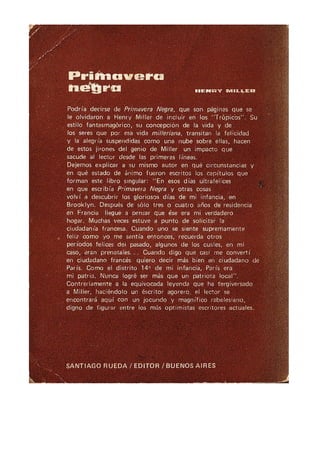 Miller henry   primavera negra