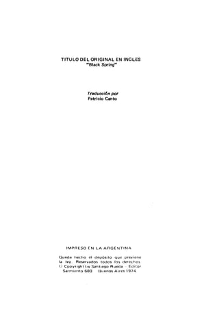 Miller henry   primavera negra