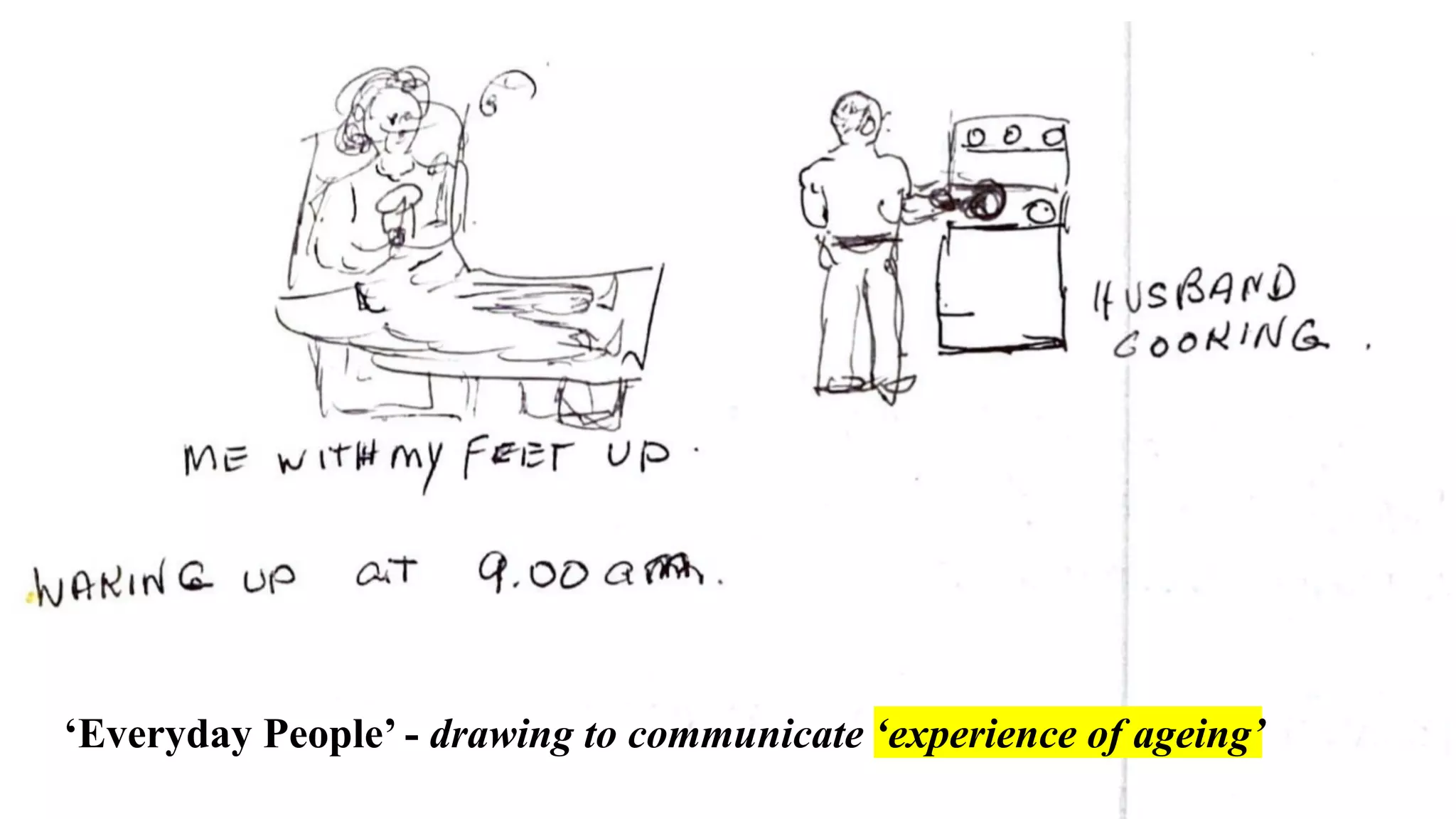 ‘Everyday People’ - drawing to communicate ‘experience of ageing’
 