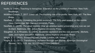 Public Domain Image: N°. 2 – Les utopies de la navigation aérienne au siècle dernier
REFERENCES
hooks, b. (1994). Teaching to transgress: Education as the practice of freedom. New York:
Routledge.
McMillan-Cottom, T. 2017. Lower ed: The troubling rise of for-profits. New York, NY: The New
Press.
Newfield, C. (2008). Unmaking the public university: The forty-year assault on the middle
class. Cambridge, MA: Harvard University Press.
Newfield, C. (2016). The great mistake: How we wrecked public universities and how we can
fix them. Baltimore, MD: Johns Hopkins University Press.
Slaughter, S., & Rhoades, G. (2004). Academic capitalism and the new economy: Markets,
state, and higher education. Baltimore: Johns Hopkins University Press.
Wright, E. O. (2010). Envisioning real utopias. London, UK: Verso.
Wright, E. O. (2012). Transforming capitalism through real utopias. American Sociological
Review, 78(1), 1-25. doi: 10.1177/0003122412468882
 