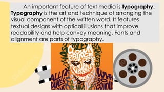 MEDIA AND INFORMATION LITERACY12 Lesson3 q3 TYPES OF MEDIA | PPTX