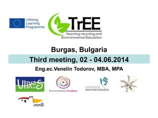 Burgas, Bulgaria
Third meeting, 02 - 04.06.2014
Eng.ec.Venelin Todorov, MBA, MPA
 