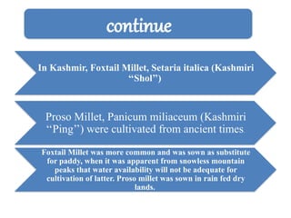 Millets - A super food or Diet Fad Tawheed Parvaiz Bhat | PPTX