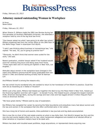 Attorney named outstanding Woman in Workplace