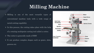 Milling machine milling machine manufacturing practices IIT | PDF