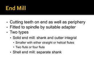 Useful for production of small parts