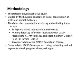 Scaling agricultural innovations: Theoretical and practical insights from Africa RISING Ethiopian Highlands Project 